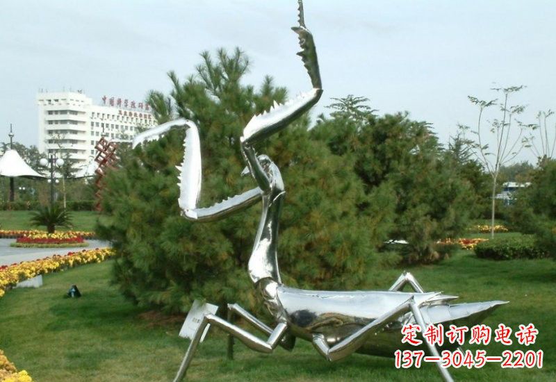 武汉不锈钢螳螂雕塑艺术的精美结晶