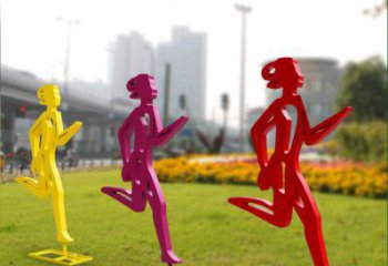 武汉勇敢奔跑的女性雕塑