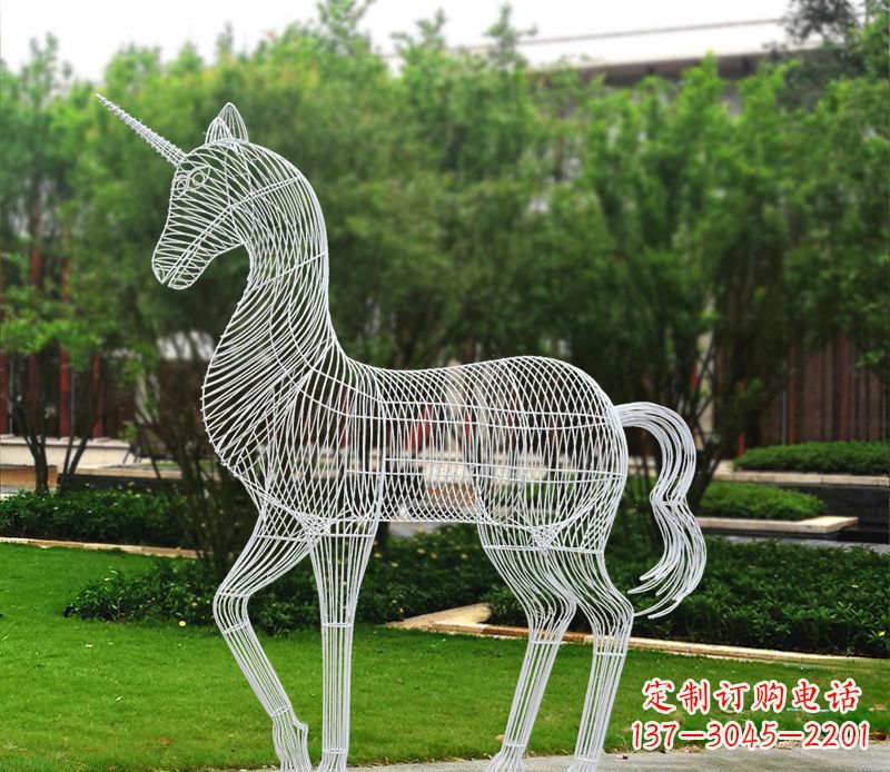 武汉不锈钢马雕精美艺术品
