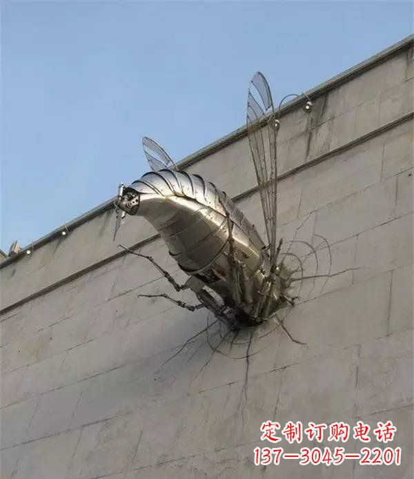 武汉美丽的不锈钢无头动物雕塑