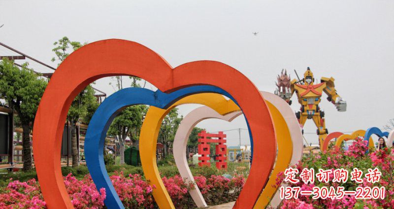 武汉不锈钢心形拱门雕塑——浪漫之门