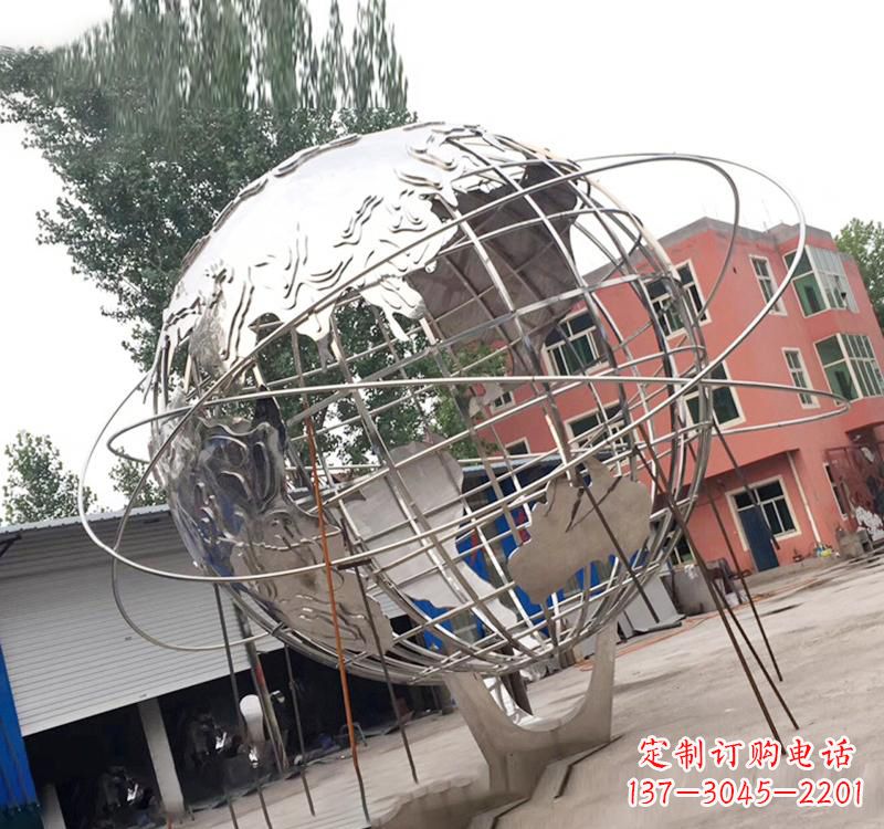 武汉不锈钢艺术镂空地球仪雕塑