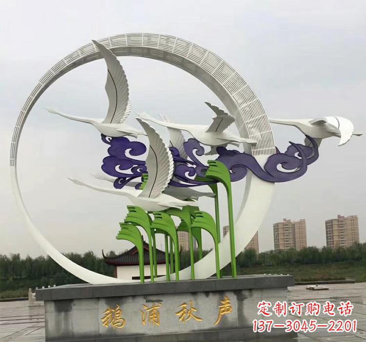 武汉不锈钢艺术——仙鹤雕塑
