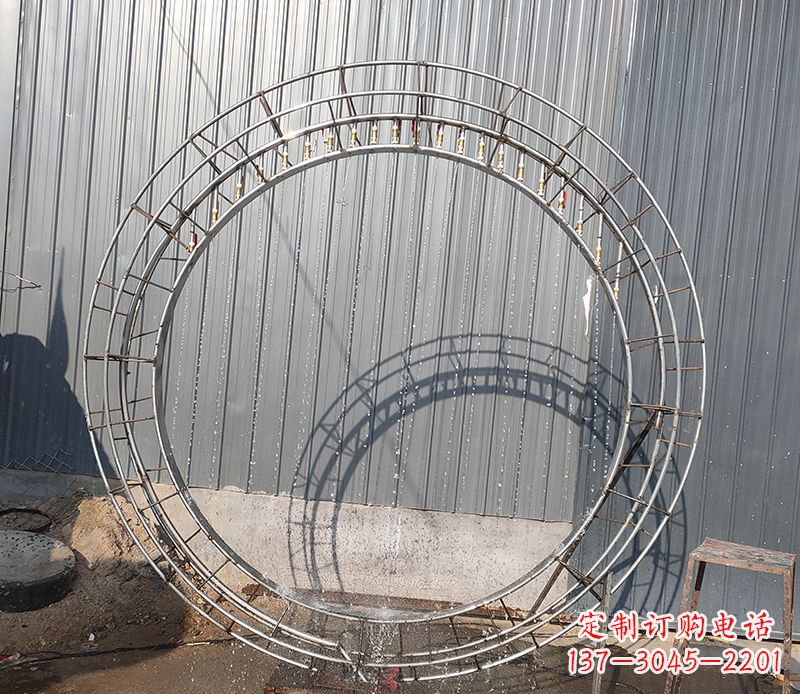 武汉圆环的美——不锈钢景观雕塑