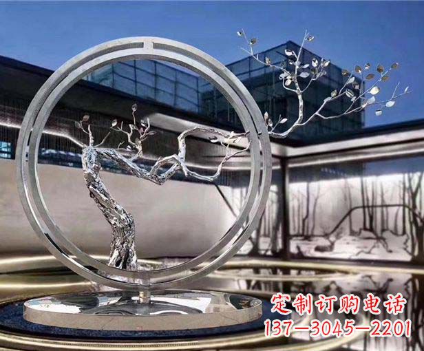 武汉不锈钢圆环景观雕塑给城市带来活力与美感