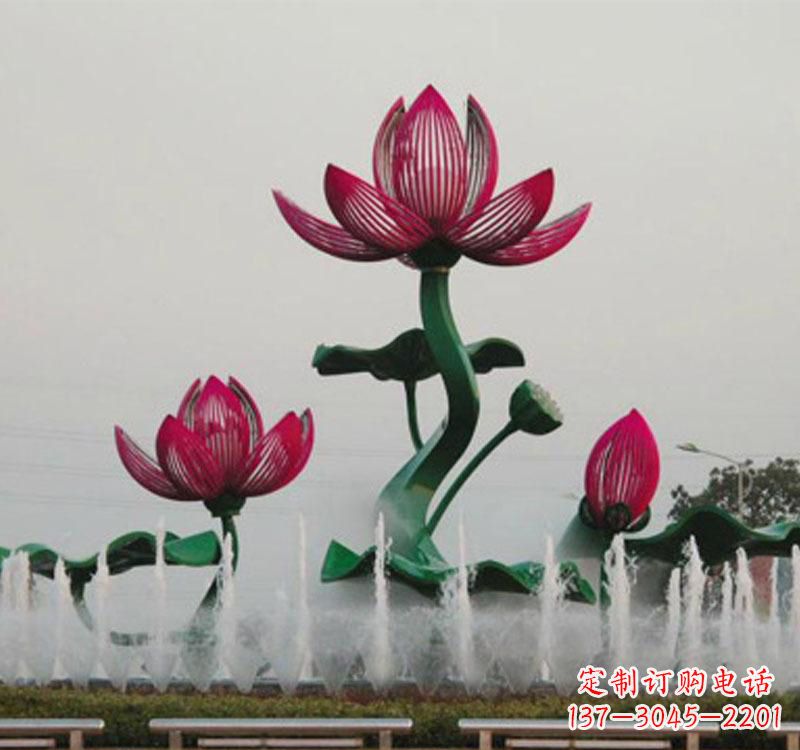 武汉不锈钢莲花雕塑