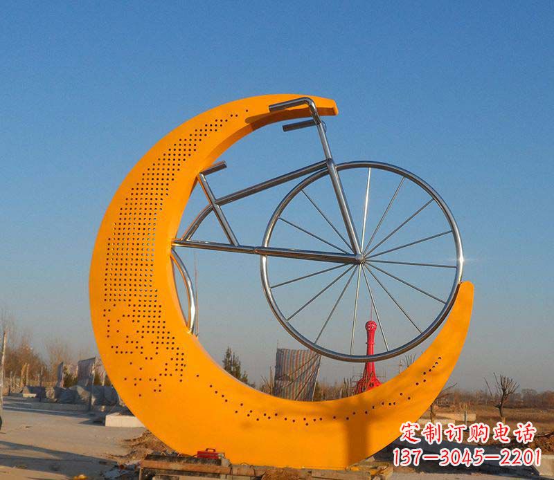 武汉不锈钢自行车雕塑一次性看到的艺术经典
