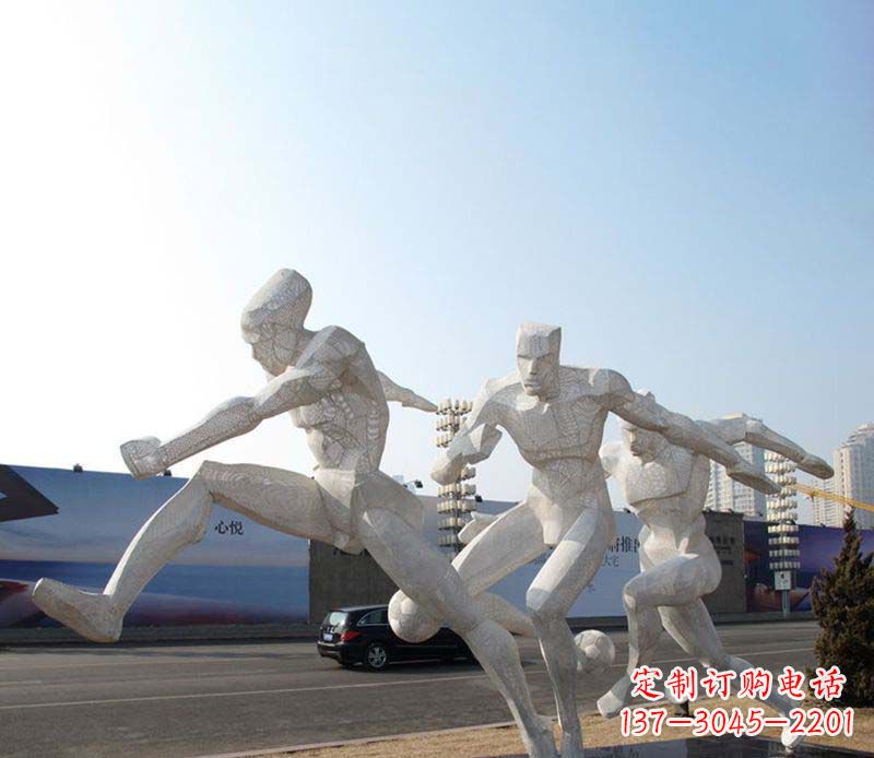 武汉足球之美不锈钢足球雕塑