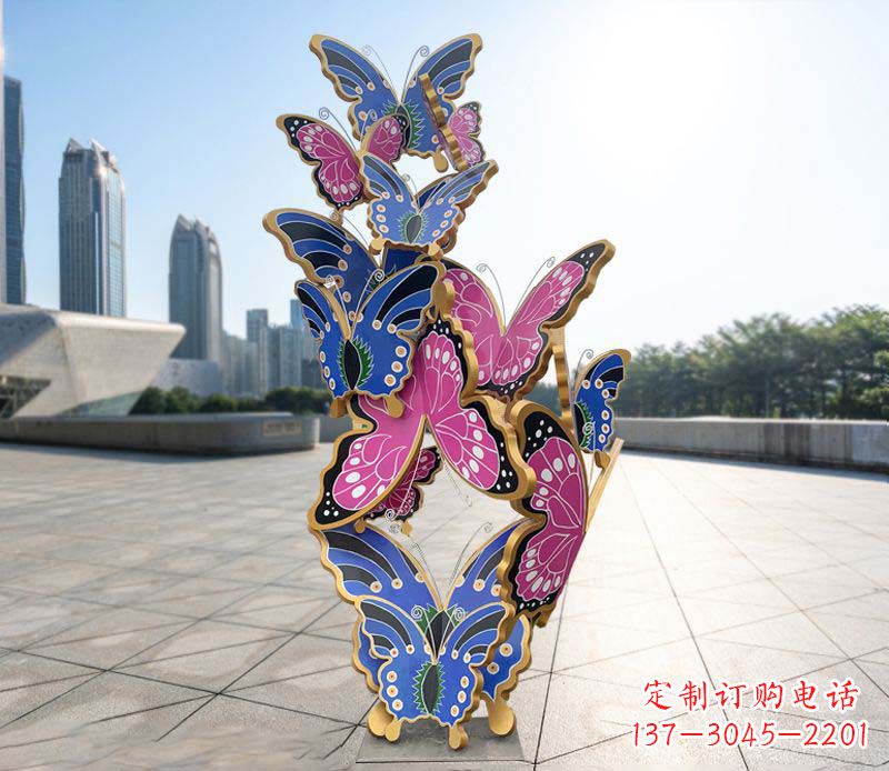 武汉不锈钢蝴蝶雕塑美丽的艺术诠释