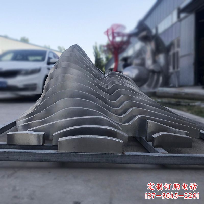 武汉抽象不锈钢假山
