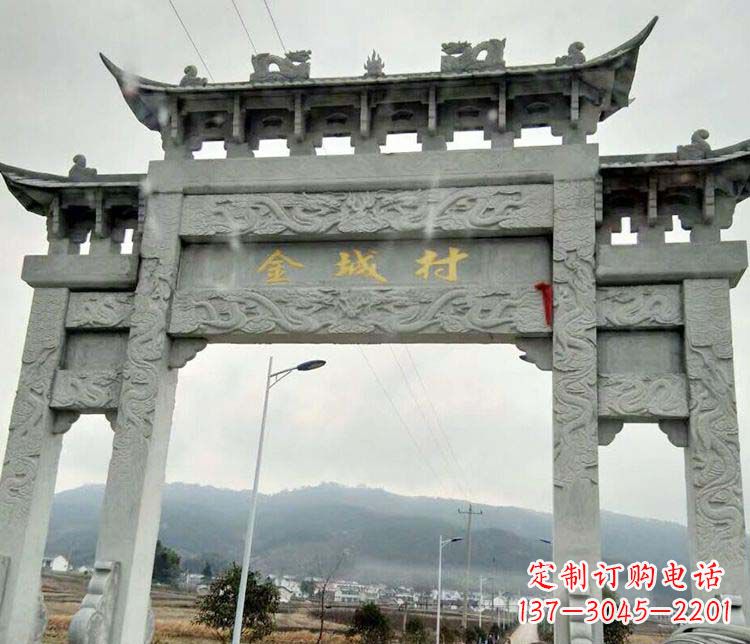 武汉该牌坊雕塑。