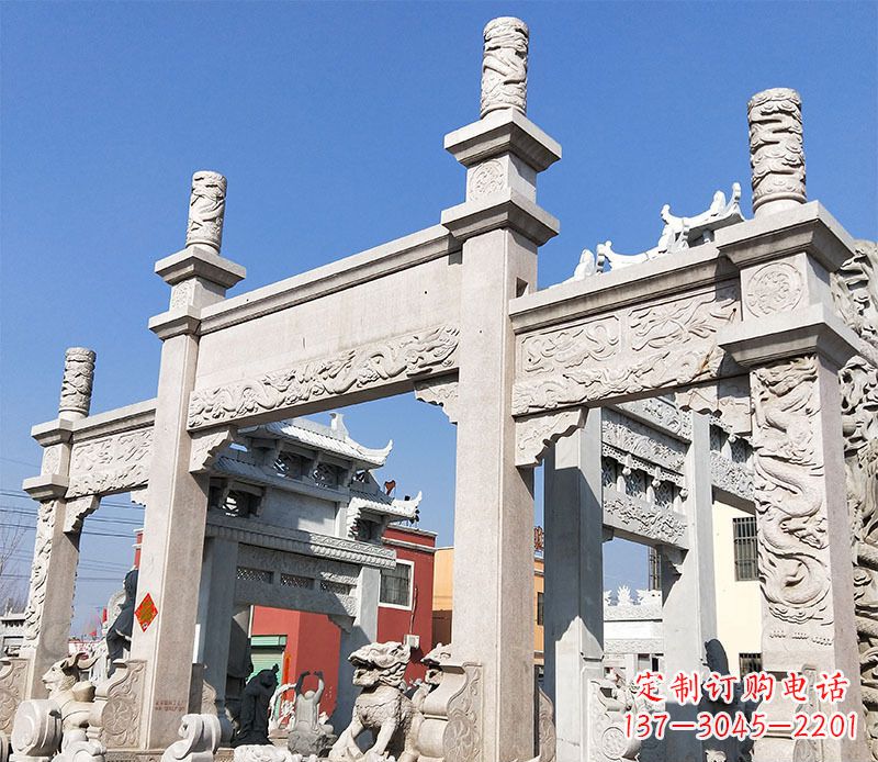 武汉村庄牌坊石雕——记录着悠久历史的传承