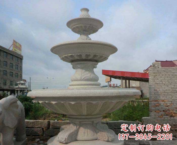 武汉喷泉雕塑灵动精致的大理石美