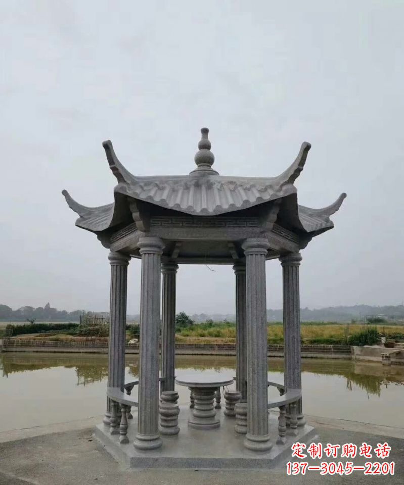武汉大理石凉亭石雕塑，优雅经典无双