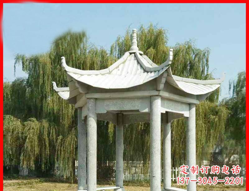 武汉精美大理石凉亭雕塑