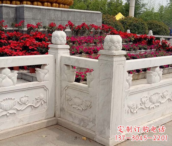 武汉精美大理石旅游景区石雕栏板