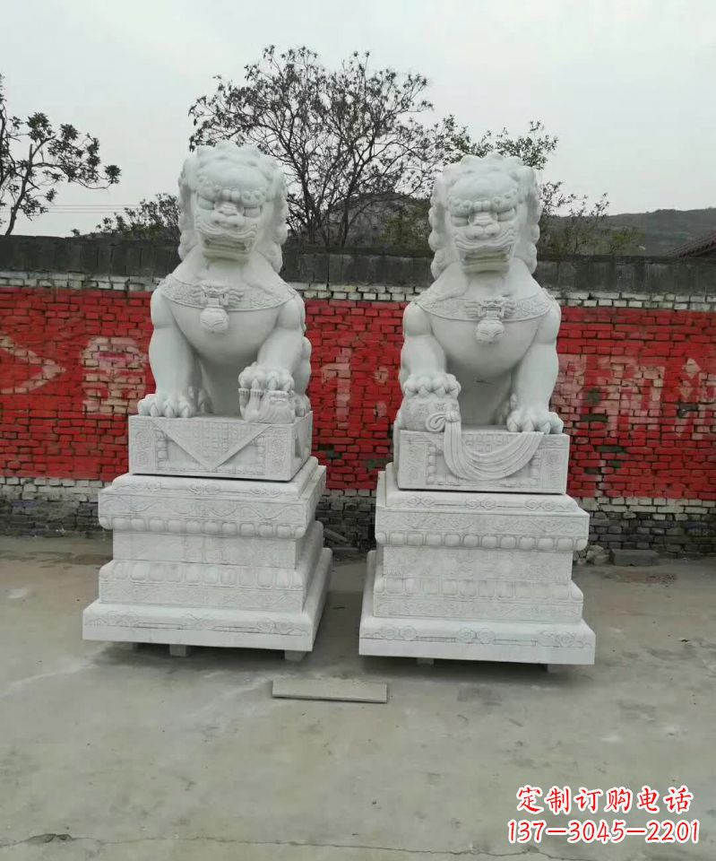 武汉大理石狮子雕塑,精致而壮观