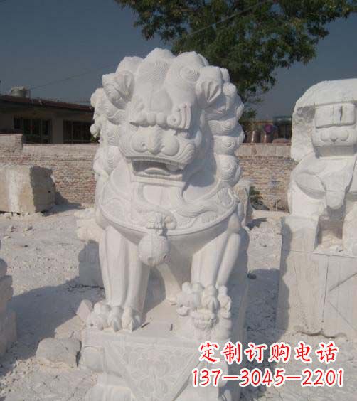 武汉精美大理石狮子雕塑
