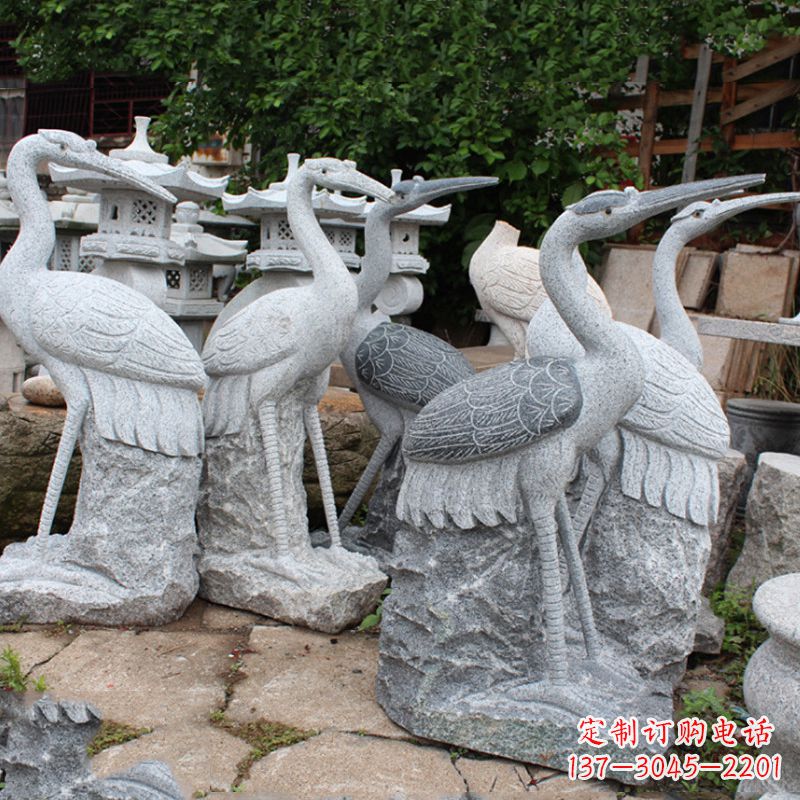 武汉精美大理石仙鹤雕塑