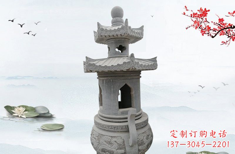 武汉精美工艺石香炉雕塑