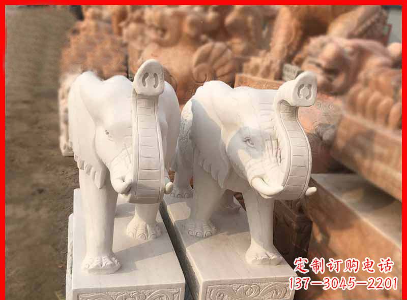 武汉产品名称大理石小象招财石雕