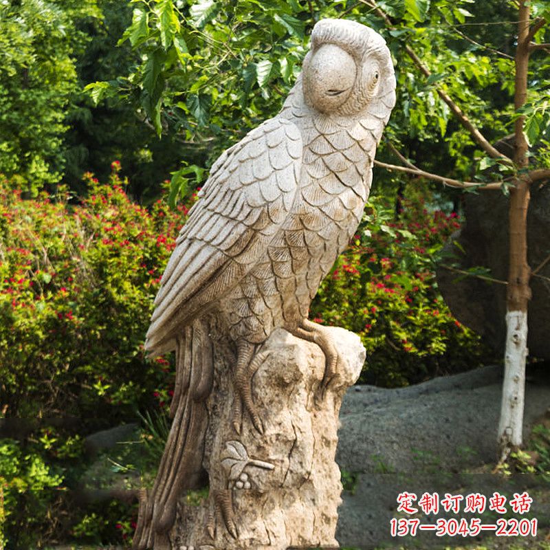 武汉大理石鹦鹉雕塑,完美点缀生活空间