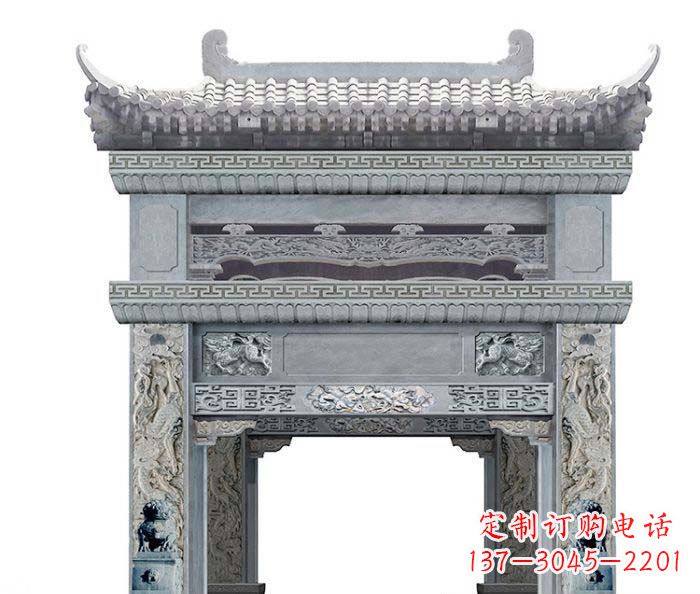 武汉精美石雕牌坊雕塑