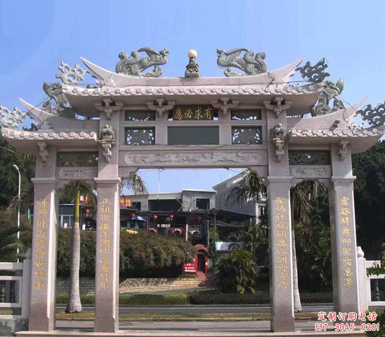 武汉精美石雕牌坊雕塑——传承文化的艺术精品