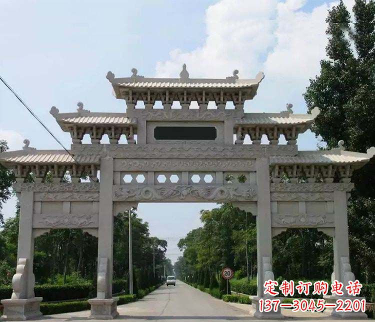 武汉定制牌坊雕塑,传承中国传统文化