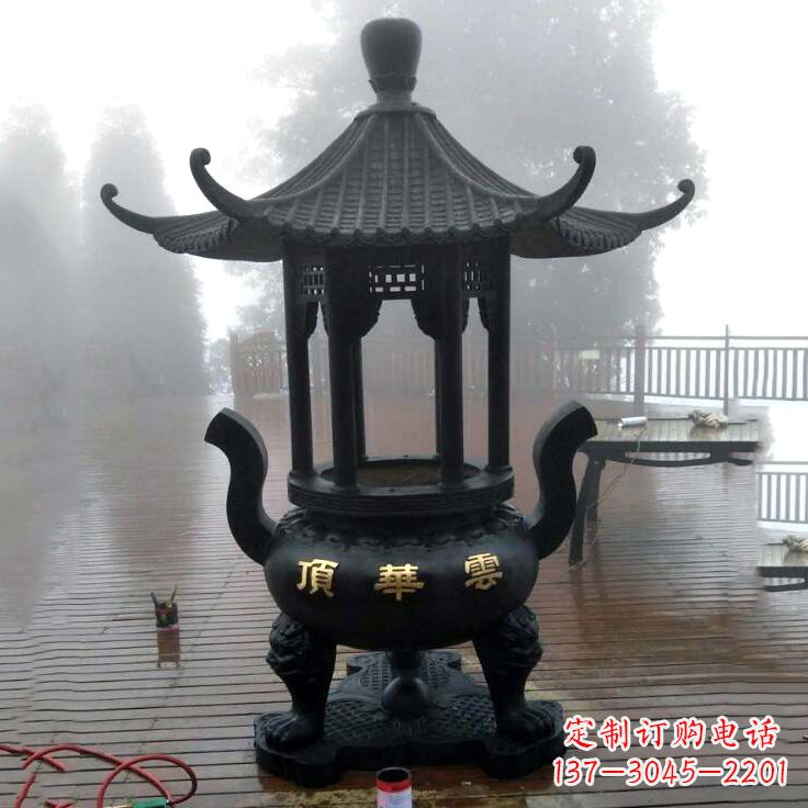武汉精美青铜香炉雕塑