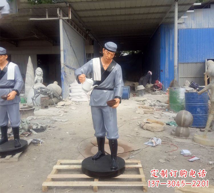 武汉铝合金仿真店小二雕塑