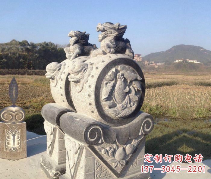 武汉仿古抱鼓石镇宅石门墩 (4)
