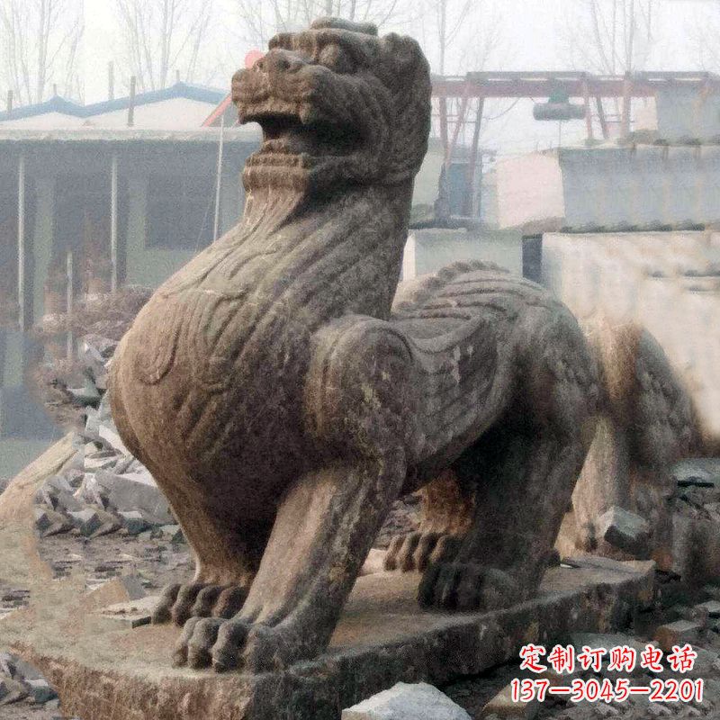 武汉仿古狴犴青石雕塑