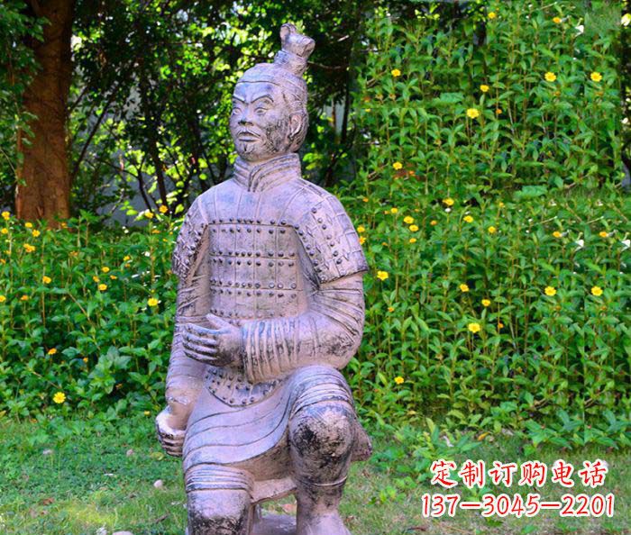 武汉仿古兵马俑公园人物石雕