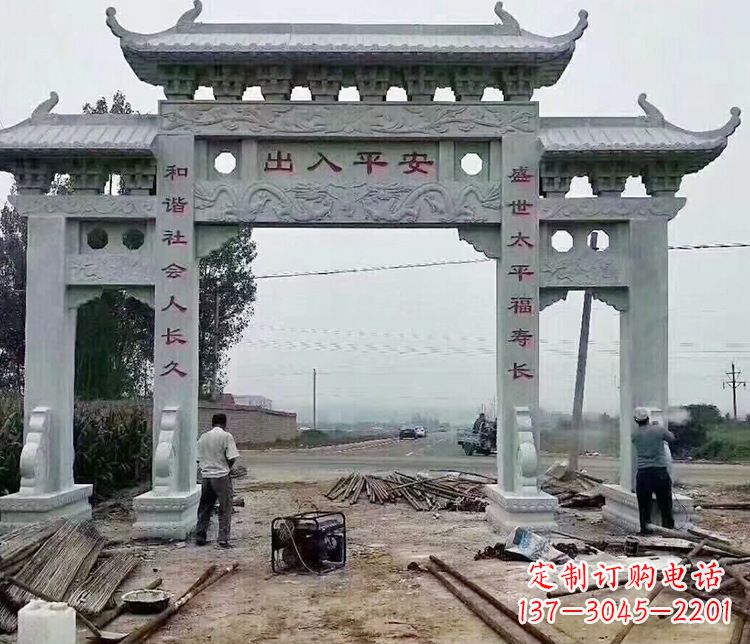 武汉仿古石牌坊石雕