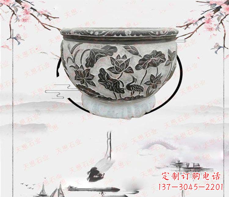 武汉仿古石水缸石浮雕石雕