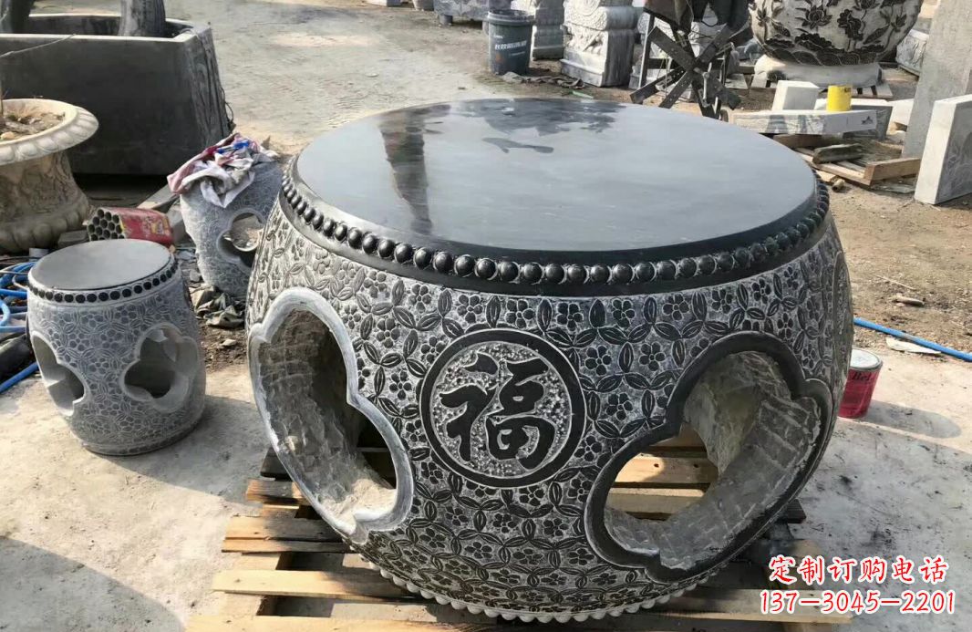 武汉仿古石桌凳 (2)