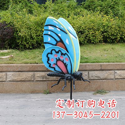 武汉蓝色大号蝴蝶雕塑