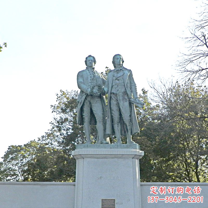 武汉歌德与席勒石雕塑像