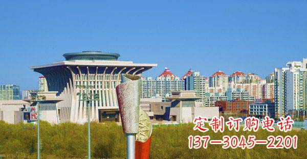 武汉高端特色不锈钢抽象火炬雕塑