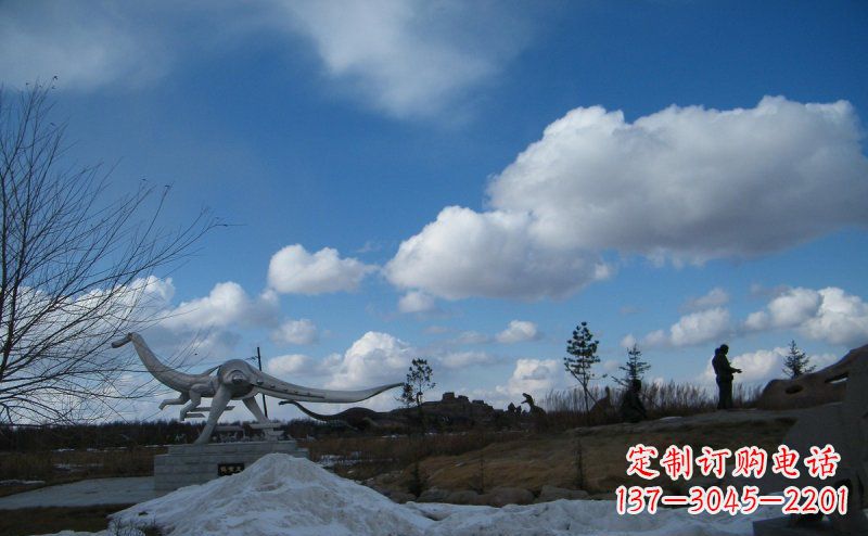 武汉超大不锈钢动物恐龙雕塑
