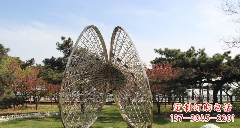 武汉做工细腻的不锈钢抽象雕刻扇贝雕塑