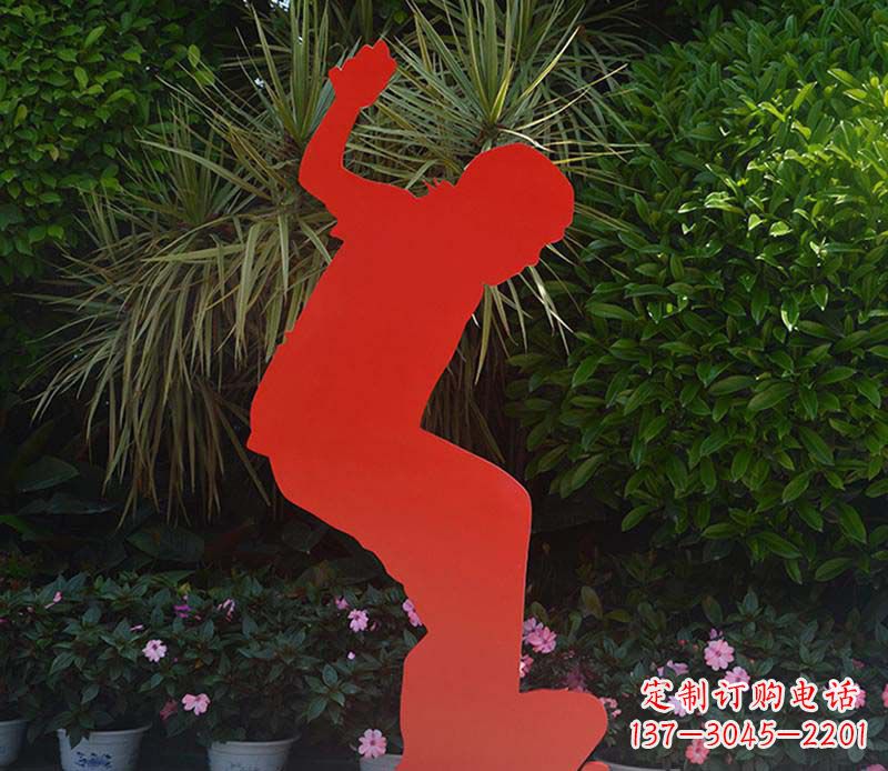 武汉不锈钢男孩滑板雕塑