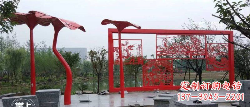 武汉不锈钢龙凤雕塑