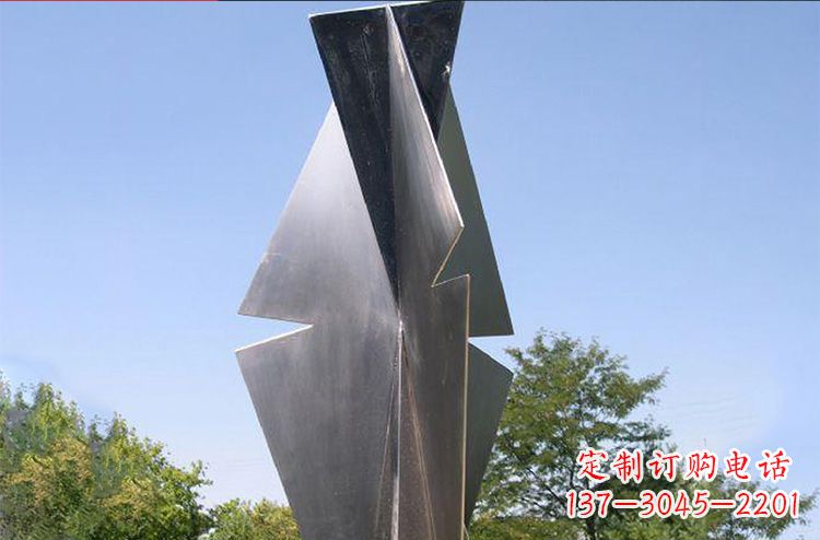 武汉不锈钢树叶雕塑更新公园景观