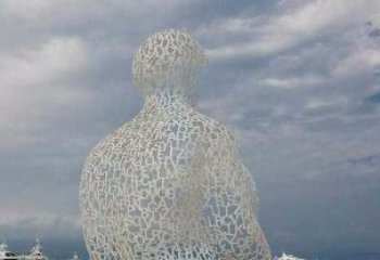 武汉不锈钢字母镂空人物雕塑