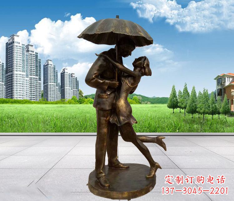 武汉情侣铜雕,浪漫定制