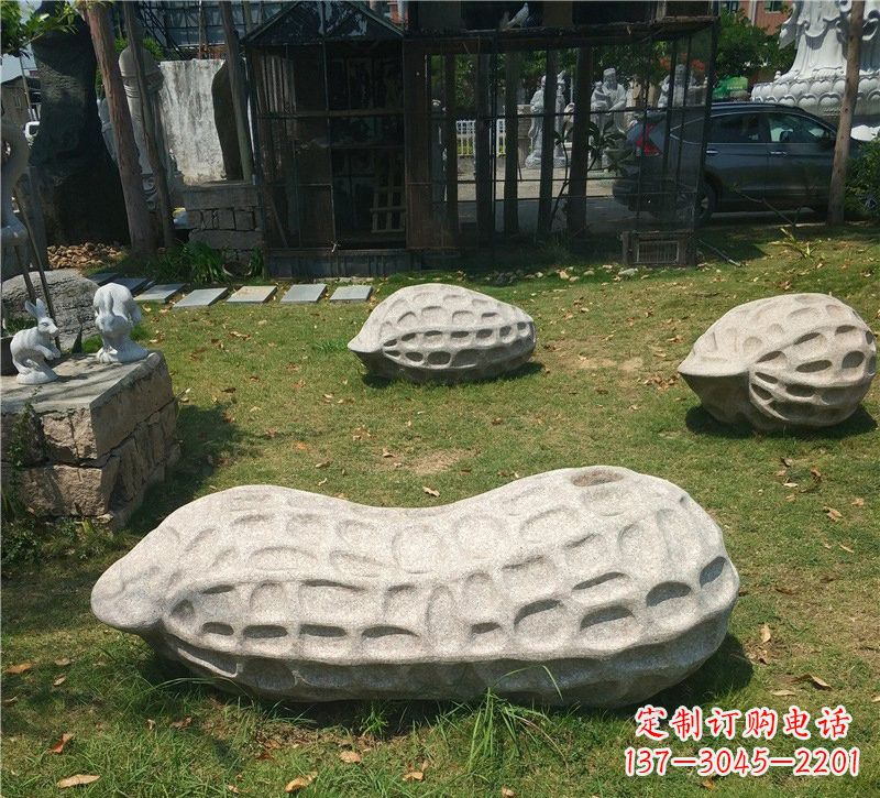 武汉精美大理石花生雕塑