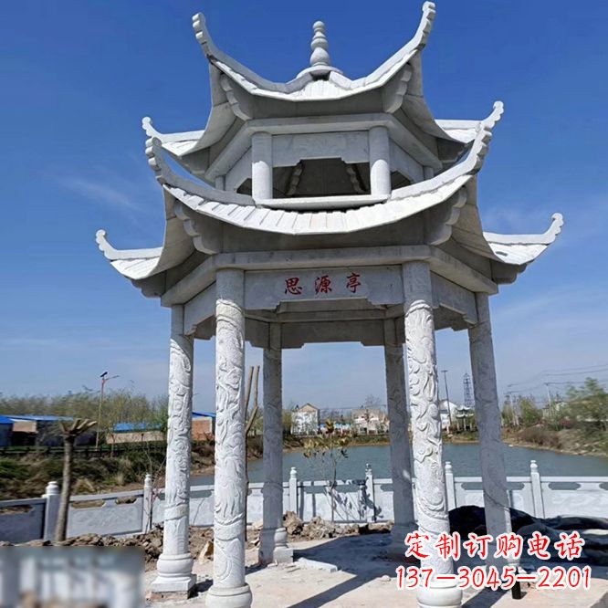 武汉公园大理石凉亭