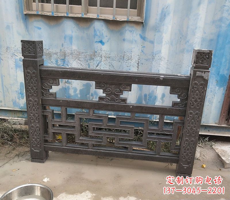 武汉集乐馆大理石栏板雕塑